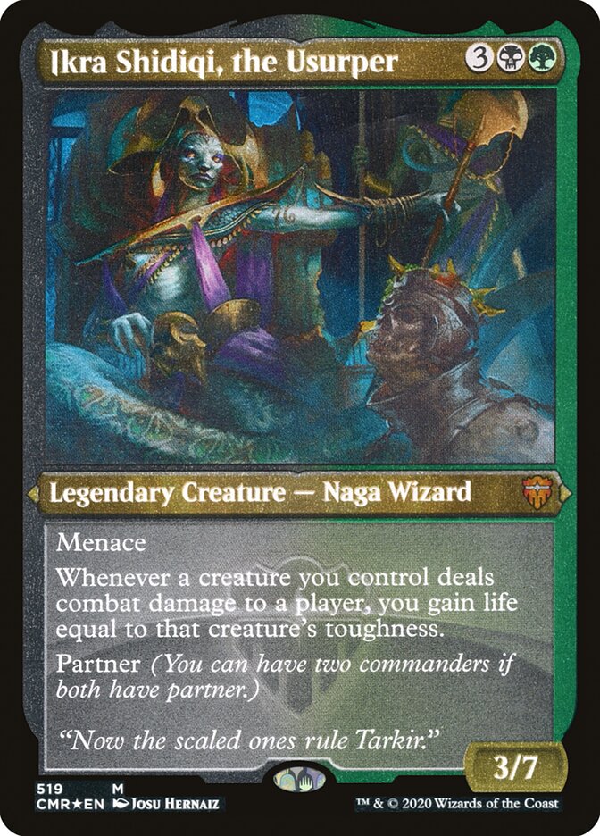 Ikra Shidiqi, the Usurper (Foil Etched) [Commander Legends] | Good Games Adelaide SA