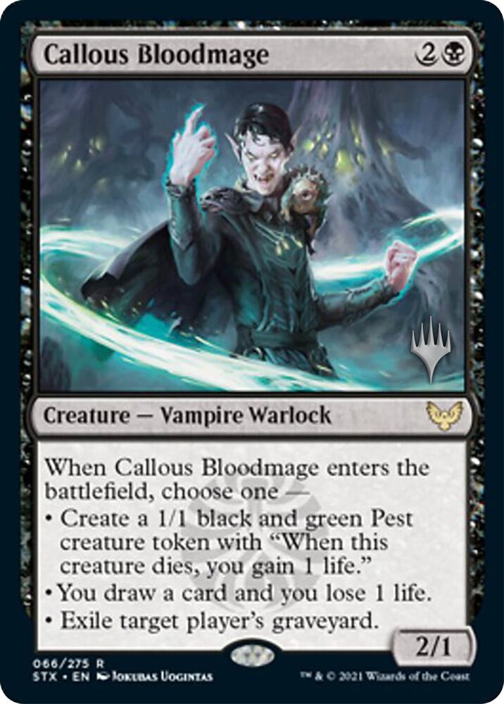 Callous Bloodmage 66 (Promo Pack: Strixhaven)  - Foil | Good Games Adelaide SA