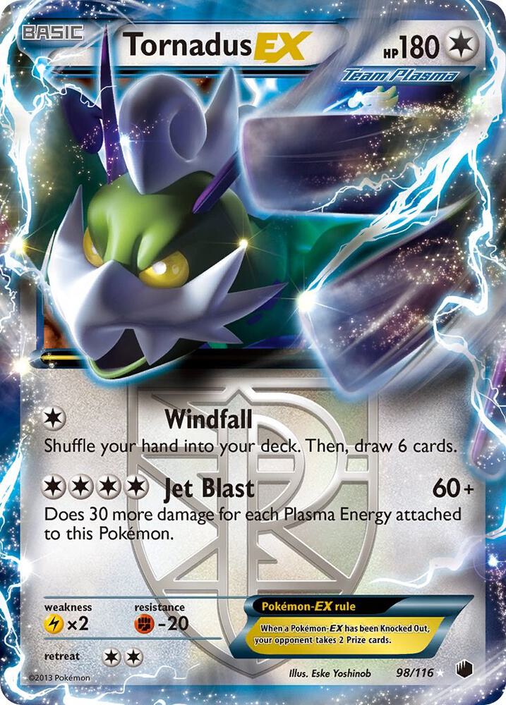 Tornadus EX Team Plasma 98/116 (Plasma Freeze)  - Holofoil | Good Games Adelaide SA