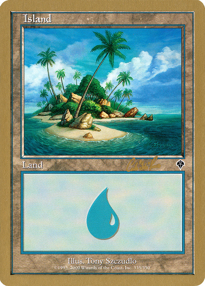 Island (cr335a) (Carlos Romao) [World Championship Decks 2002] | Good Games Adelaide SA