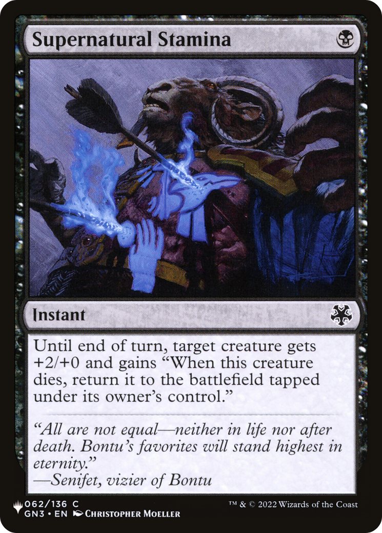 Supernatural Stamina [The List Reprints] | Good Games Adelaide SA