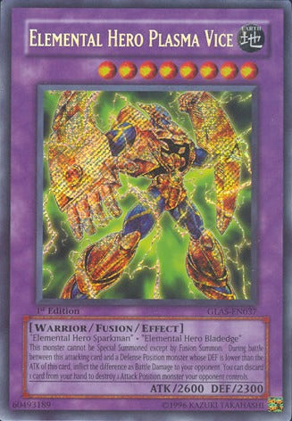 Elemental Hero Plasma Vice [GLAS-EN037] Secret Rare | Good Games Adelaide SA