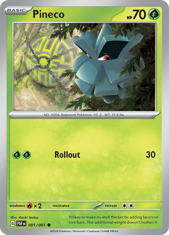 Pineco 001/091 (SV: Paldean Fates)  - Reverse Holofoil | Good Games Adelaide SA