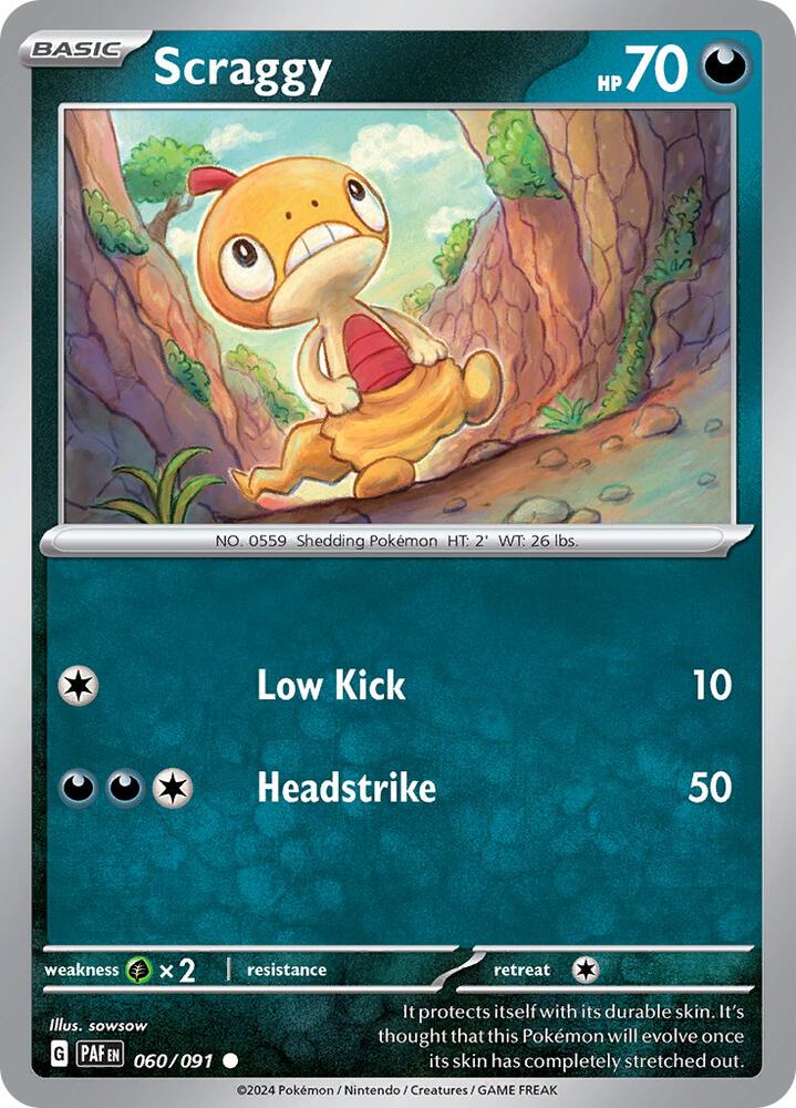 Scraggy 060/091 (SV: Paldean Fates)  - Reverse Holofoil | Good Games Adelaide SA