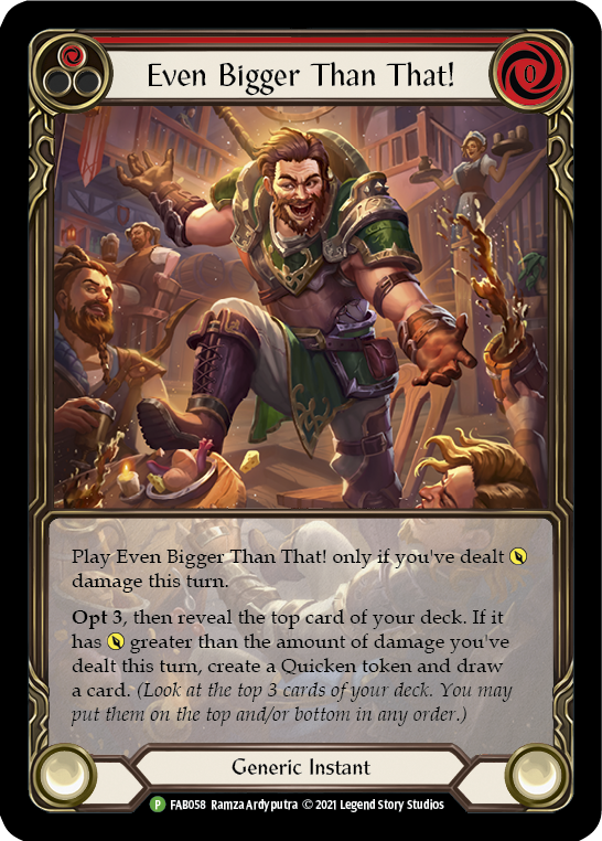 Even Bigger Than That (Red) [FAB058] (Promo)  Rainbow Foil | Good Games Adelaide SA