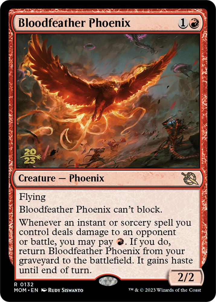 Bloodfeather Phoenix 132 (Prerelease Cards)  - Foil | Good Games Adelaide SA