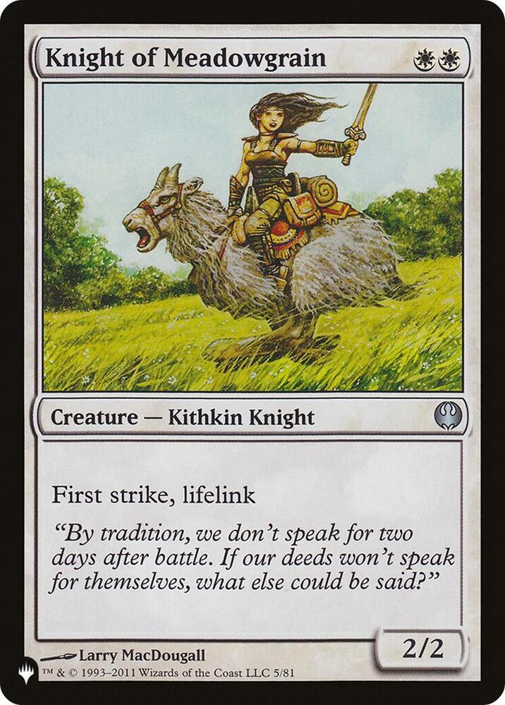 Knight of Meadowgrain 5 (The List Reprints)  | Good Games Adelaide SA