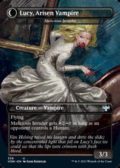 Lucy Westenra // Lucy, Arisen Vampire - Innocent Traveler // Malicious Invader (Borderless) (Dracula Series) [Innistrad: Crimson Vow] | Good Games Adelaide SA