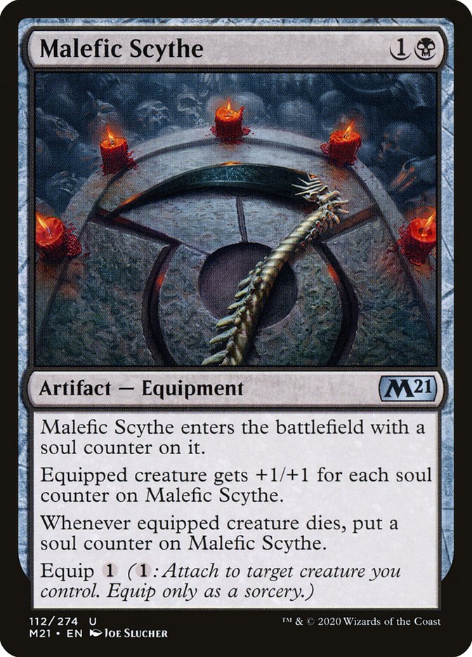 Malefic Scythe 112 (Core Set 2021)  - Foil | Good Games Adelaide SA