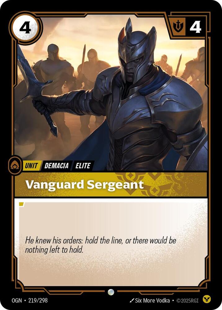 Vanguard Sergeant 219/298 (Origins)  - Foil | Good Games Adelaide SA