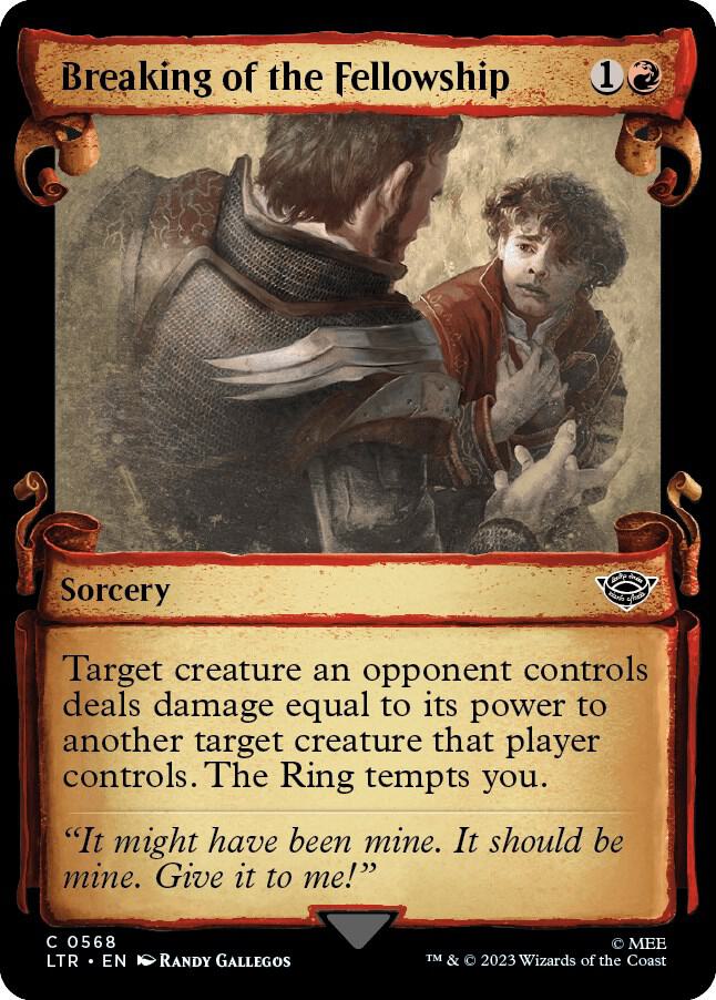 Breaking of the Fellowship 568 (Universes Beyond: The Lord of the Rings: Tales of Middle-earth)  - Showcase Scroll Foil | Good Games Adelaide SA