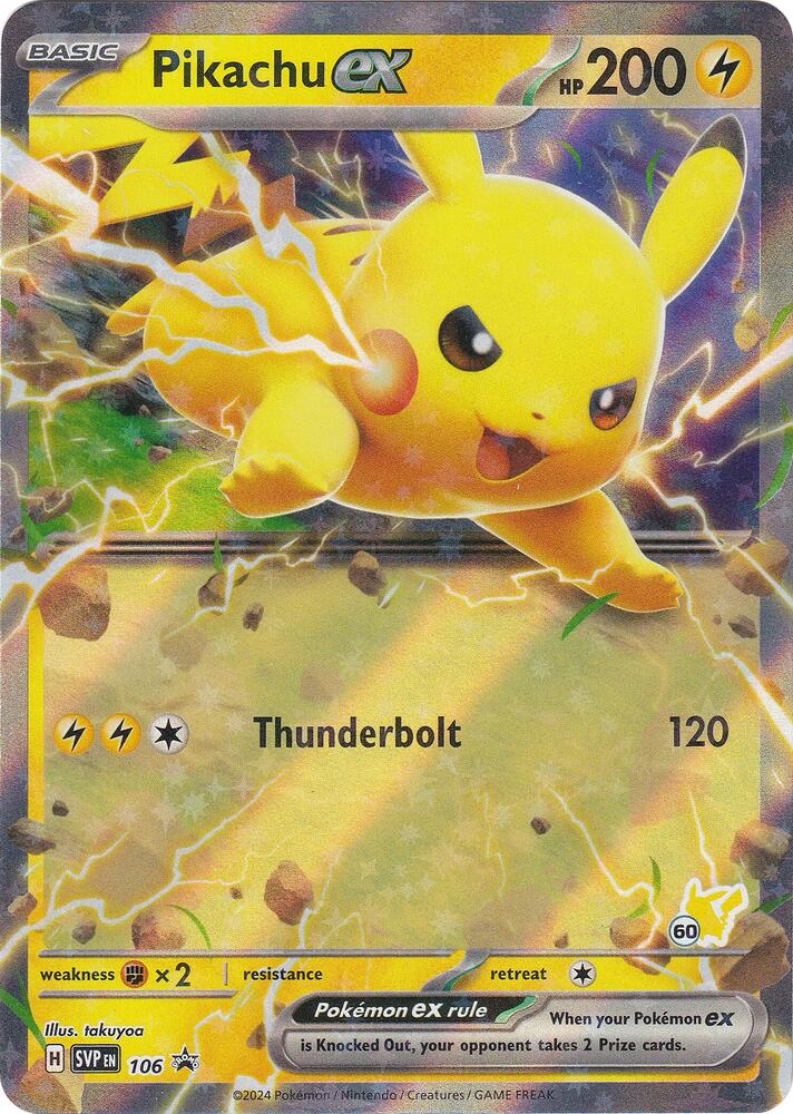 Pikachu ex Pikachu 60 106 (Battle Academy 2024)  - Holofoil | Good Games Adelaide SA