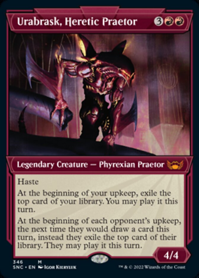 Urabrask, Heretic Praetor (Showcase Art Deco) [Streets of New Capenna] | Good Games Adelaide SA