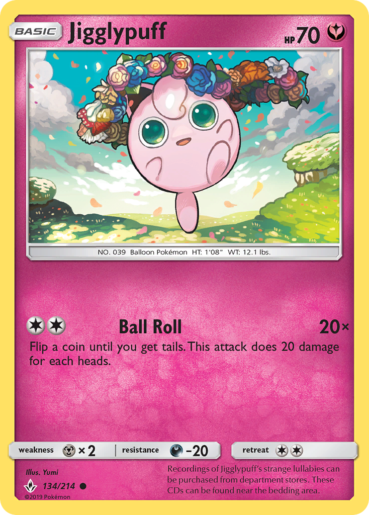 Jigglypuff (134/214) [Sun & Moon: Unbroken Bonds] | Good Games Adelaide SA