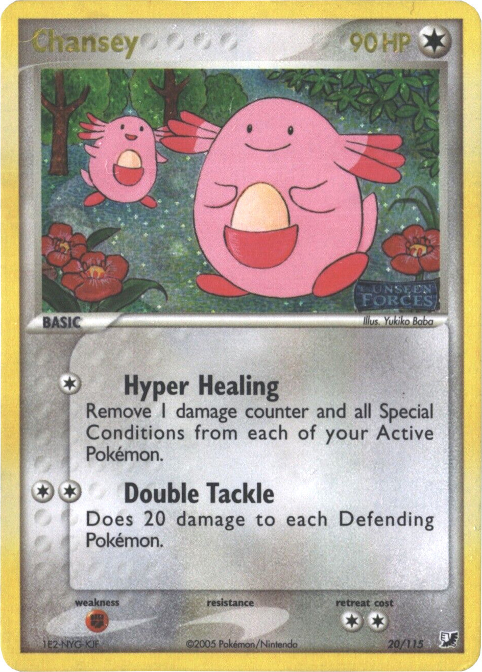 Chansey (20/115) (Stamped) [EX: Unseen Forces] | Good Games Adelaide SA
