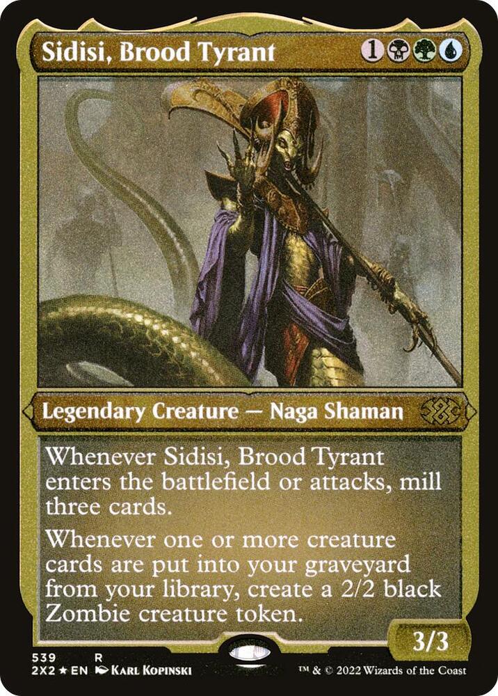 Sidisi Brood Tyrant Foil Etched 539 (Double Masters 2022)  - Foil | Good Games Adelaide SA
