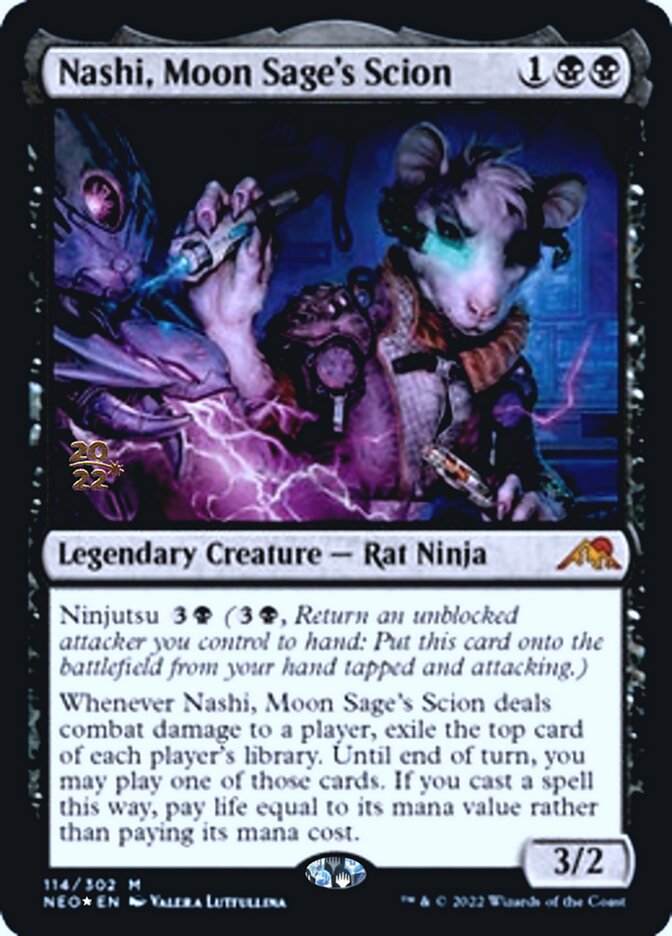 Nashi, Moon Sage's Scion [Kamigawa: Neon Dynasty Prerelease Promos] | Good Games Adelaide SA