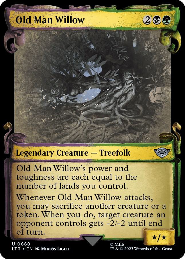 Old Man Willow 668 (Universes Beyond: The Lord of the Rings: Tales of Middle-earth)  - Showcase Scroll Foil | Good Games Adelaide SA
