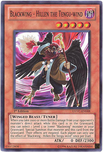 Blackwing - Hillen the Tengu-wind [EXVC-EN008] Super Rare | Good Games Adelaide SA