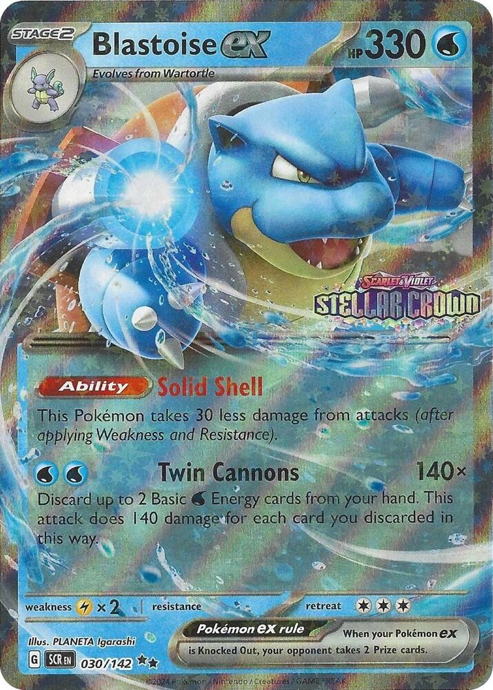 Blastoise ex Stellar Crown Stamp 030/142 (Miscellaneous Cards & Products)  - Holofoil | Good Games Adelaide SA