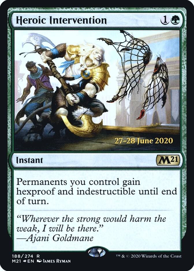 Heroic Intervention M21 188 (Prerelease Cards)  - Foil | Good Games Adelaide SA