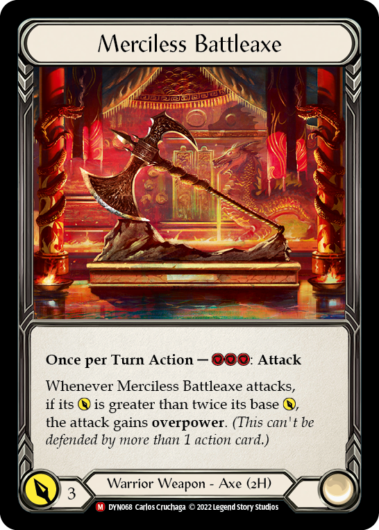 Merciless Battleaxe [DYN068] (Dynasty)  Rainbow Foil | Good Games Adelaide SA