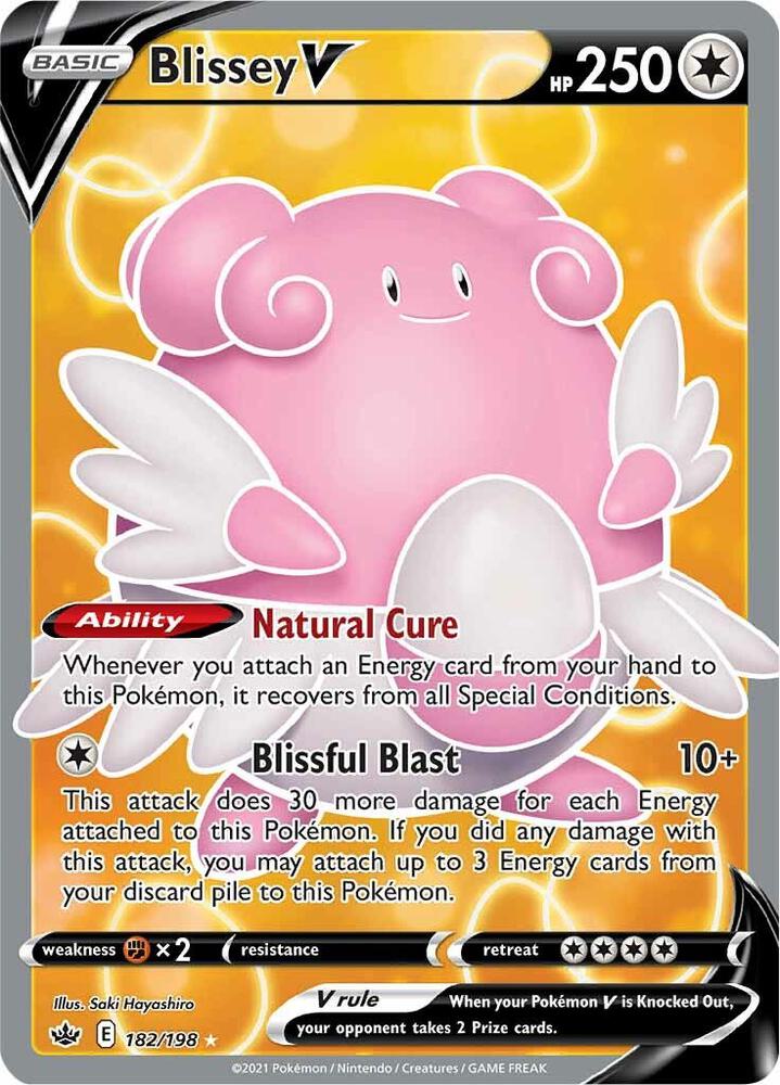 Blissey V Full Art 182/198 (SWSH06: Chilling Reign)  - Holofoil | Good Games Adelaide SA