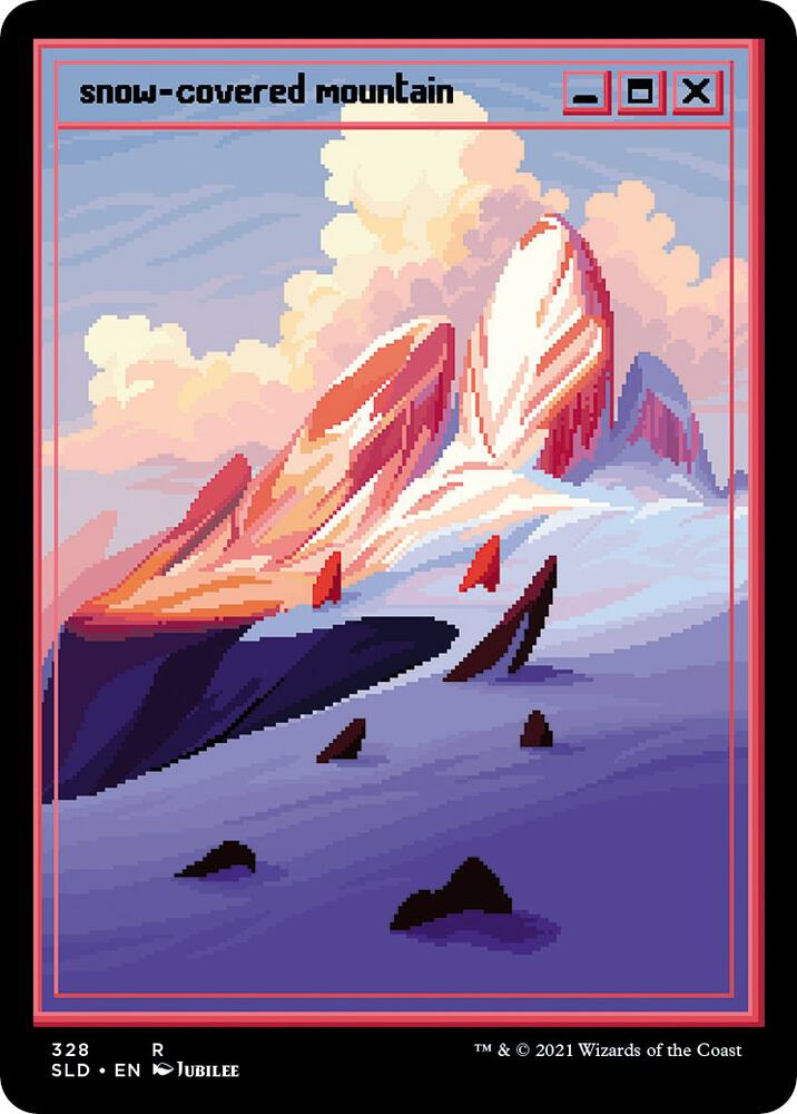 Snow Covered Mountain PixelSnowLandsjpg 328 (Secret Lair Drop Series)  | Good Games Adelaide SA