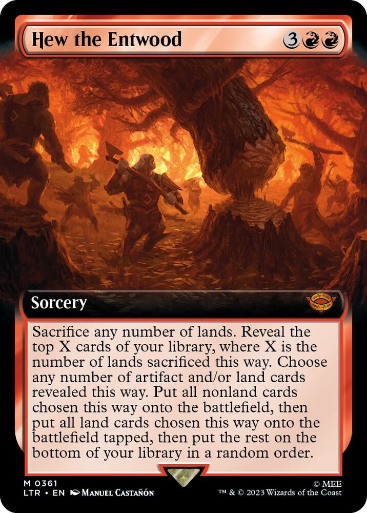 Hew the Entwood 361 (Universes Beyond: The Lord of the Rings: Tales of Middle-earth)  - Extended Art | Good Games Adelaide SA