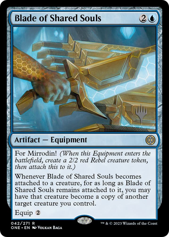 Blade of Shared Souls 42 (Promo Pack: Phyrexia: All Will Be One)  - Foil | Good Games Adelaide SA