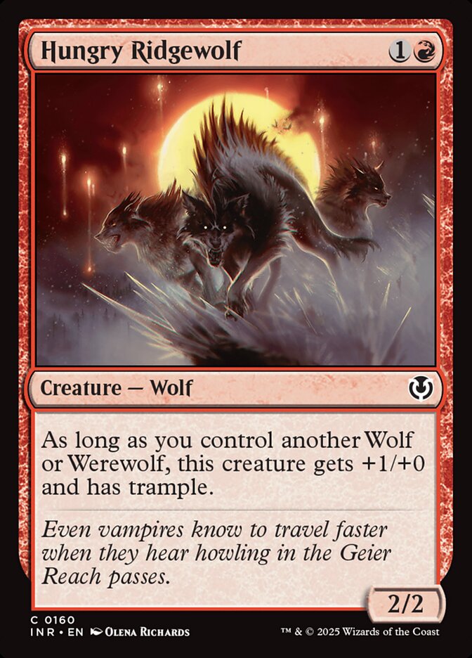 Hungry Ridgewolf 160 (Innistrad Remastered)  - Foil | Good Games Adelaide SA