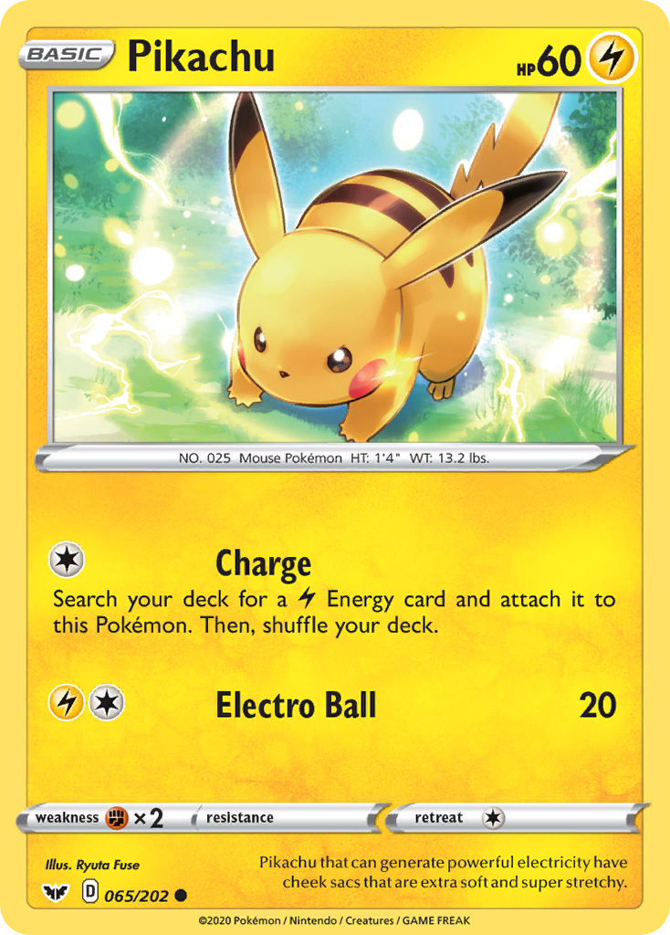 Pikachu (065/202) [Sword & Shield: Base Set] | Good Games Adelaide SA