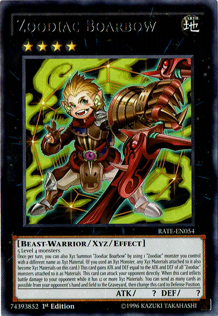 Zoodiac Boarbow [RATE-EN054] Rare | Good Games Adelaide SA