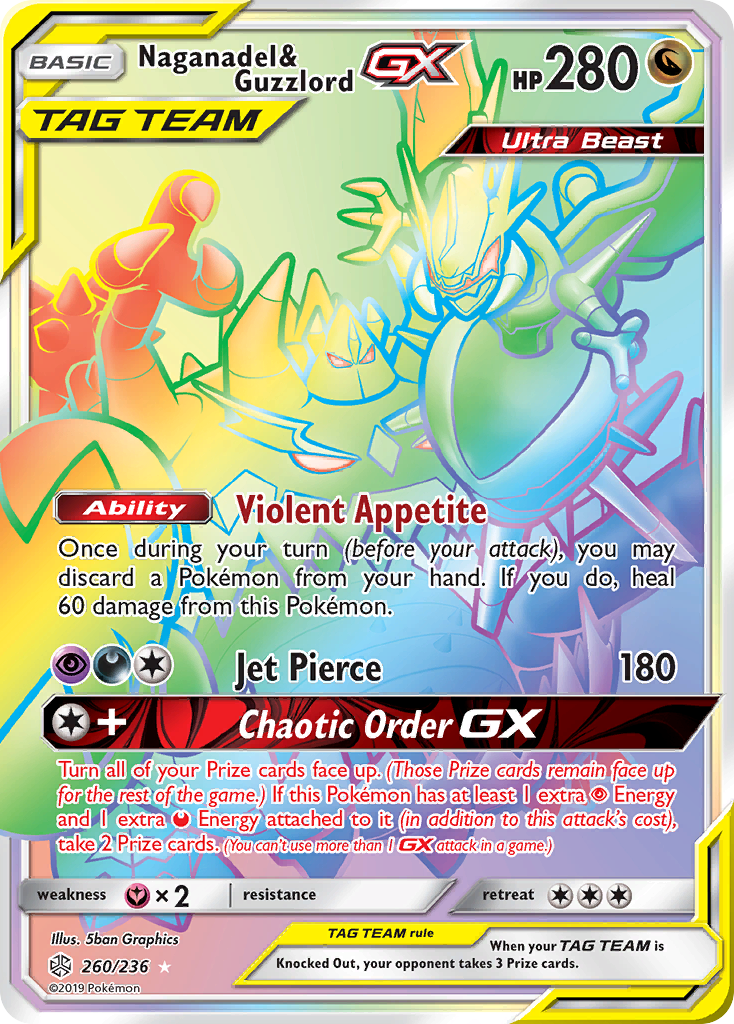 Naganadel & Guzzlord GX (260/236) [Sun & Moon: Cosmic Eclipse] | Good Games Adelaide SA