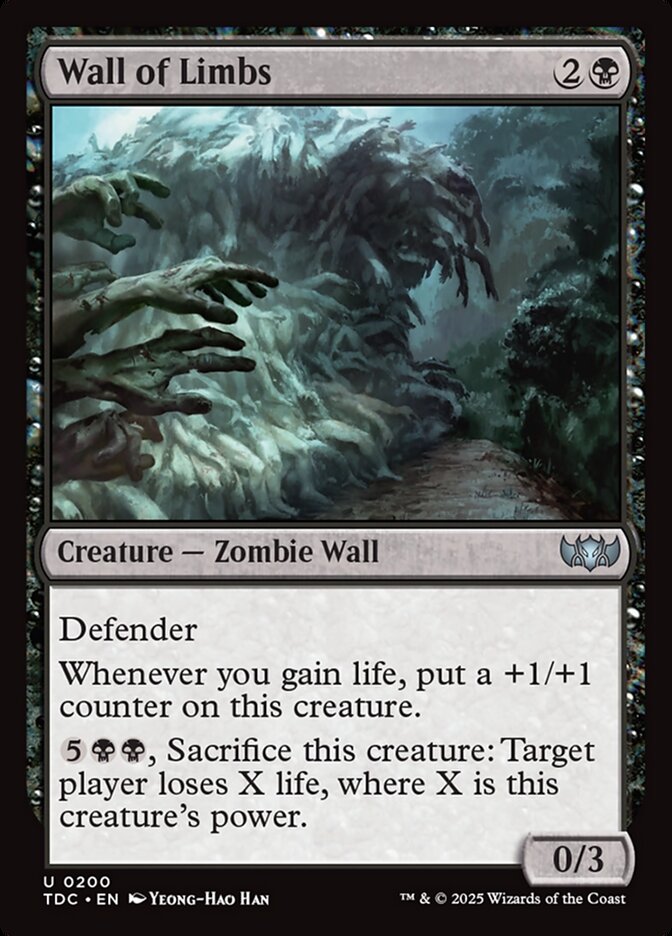 Wall of Limbs 200 (Commander: Tarkir: Dragonstorm)  | Good Games Adelaide SA