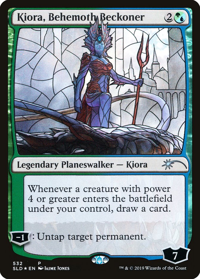 Kiora, Behemoth Beckoner (Stained Glass) [Secret Lair Drop Promos] | Good Games Adelaide SA