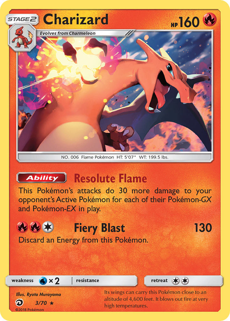 Charizard (3/70) [Sun & Moon: Dragon Majesty] | Good Games Adelaide SA