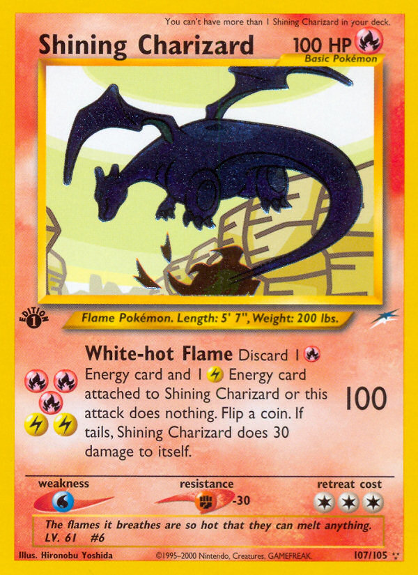 Shining Charizard (107/105) [Neo Destiny 1st Edition] | Good Games Adelaide SA