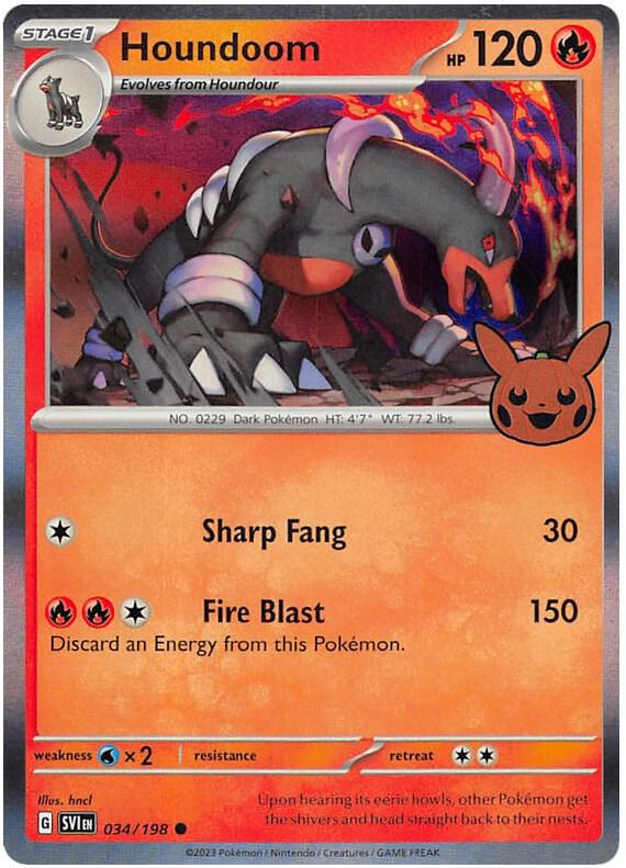 Houndoom 034/198 (Trick or Trade BOOster Bundle 2023)  - Holofoil | Good Games Adelaide SA