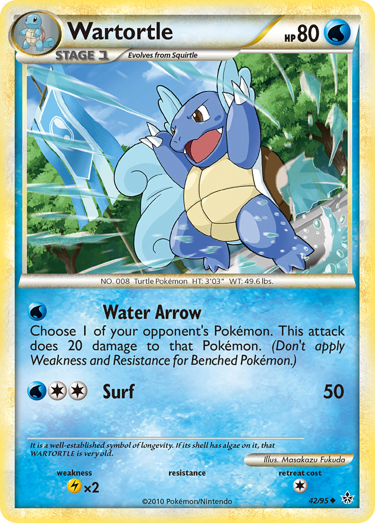 Wartortle (42/95) [HeartGold & SoulSilver: Unleashed] | Good Games Adelaide SA