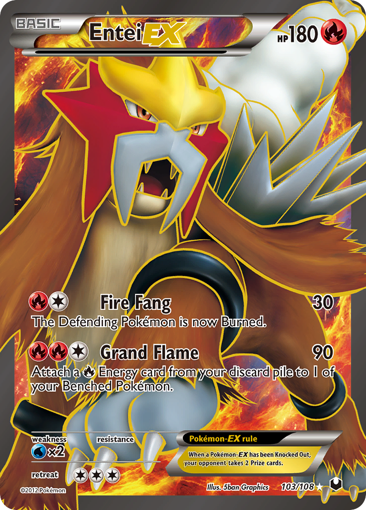 Entei EX (103/108) [Black & White: Dark Explorers] | Good Games Adelaide SA