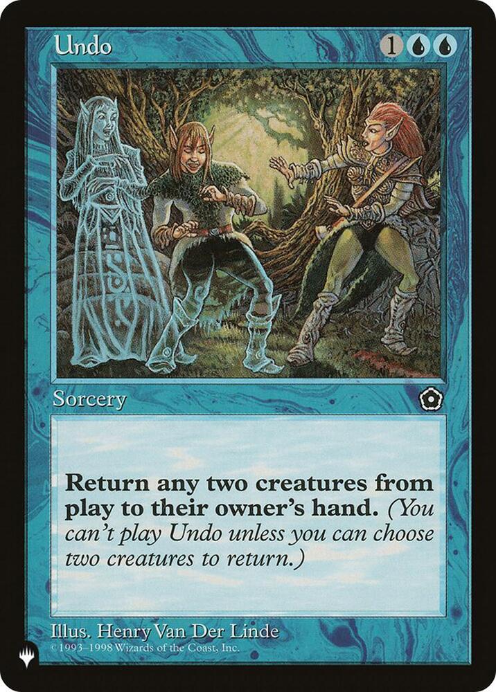 Undo  (The List Reprints)  | Good Games Adelaide SA