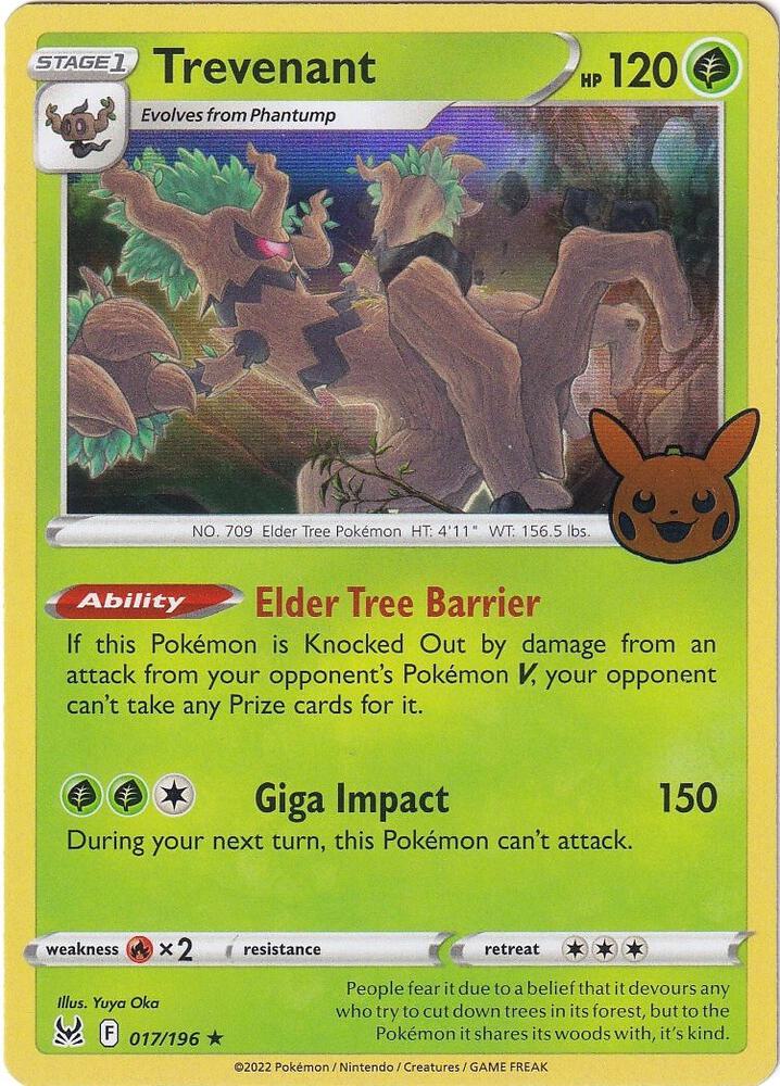 Trevenant 017/196 (Trick or Trade BOOster Bundle 2023)  - Holofoil | Good Games Adelaide SA