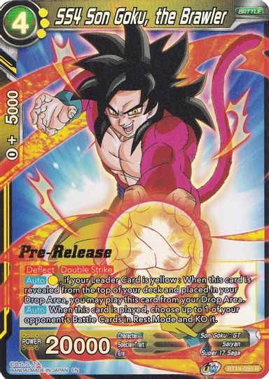SS4 Son Goku, the Brawler (BT14-095) [Cross Spirits Prerelease Promos] | Good Games Adelaide SA