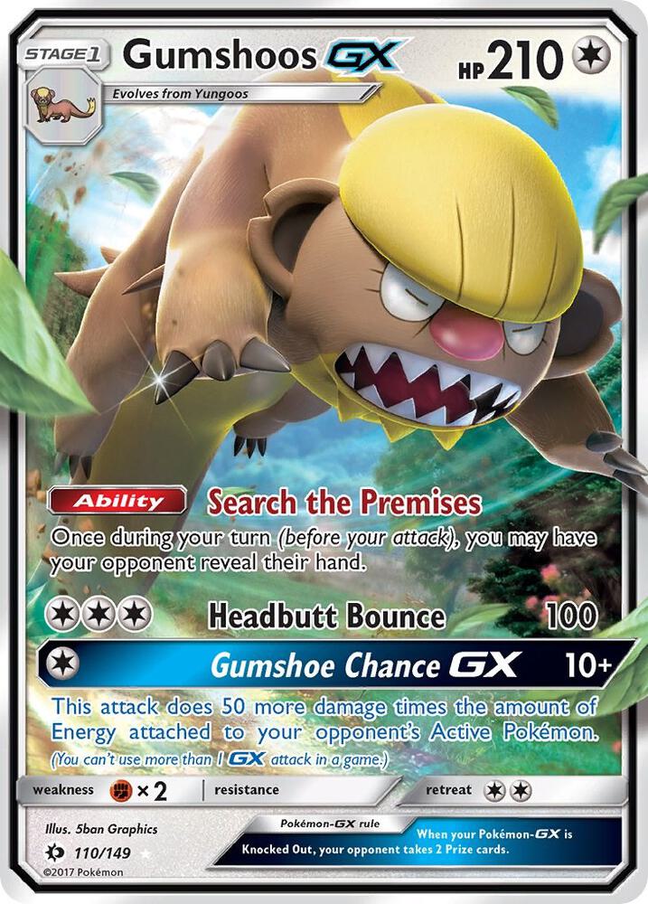 Gumshoos GX 110/149 (SM Base Set)  - Holofoil | Good Games Adelaide SA