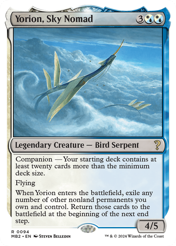 Yorion, Sky Nomad (White Border) [Mystery Booster 2] | Good Games Adelaide SA