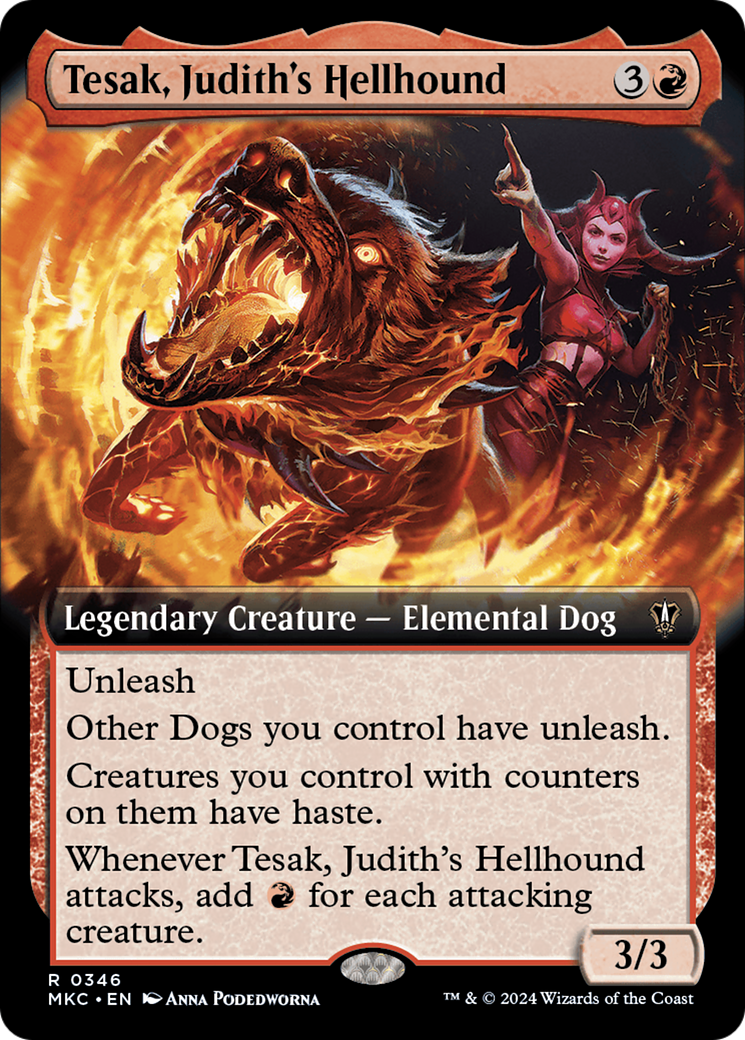 Tesak, Judith's Hellhound (Extended Art) [Murders at Karlov Manor Commander] | Good Games Adelaide SA