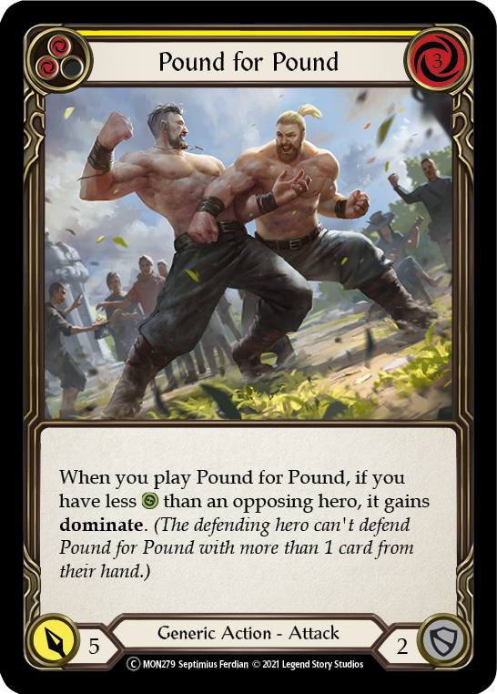Pound for Pound (Yellow) [U-MON279-RF] Unlimited Rainbow Foil | Good Games Adelaide SA