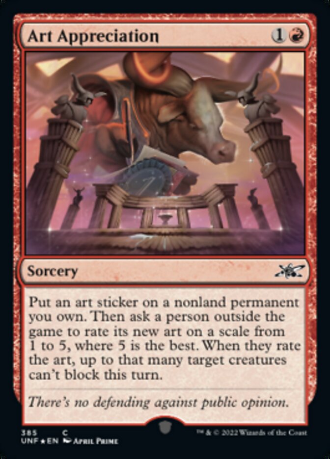 Art Appreciation (Galaxy Foil) [Unfinity] | Good Games Adelaide SA