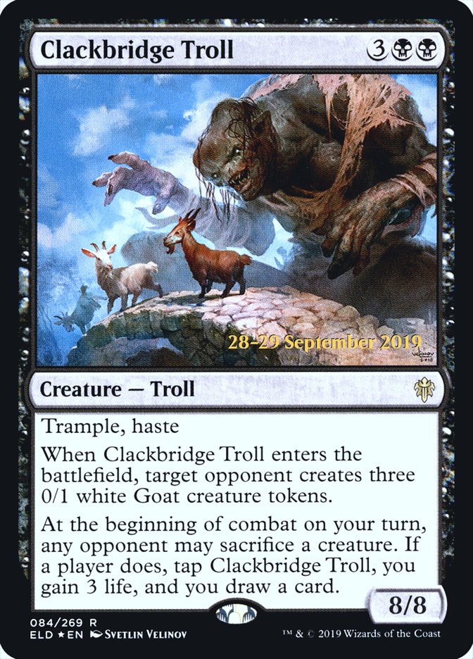 Clackbridge Troll  [Throne of Eldraine Prerelease Promos] | Good Games Adelaide SA